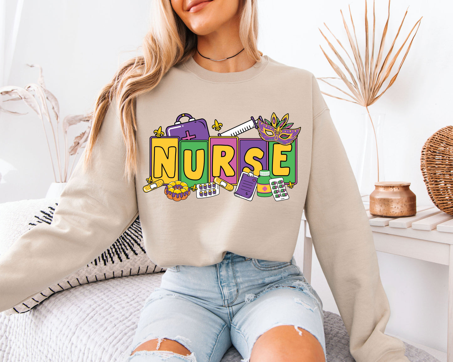 Mardi Gras Celebration Crewneck Style