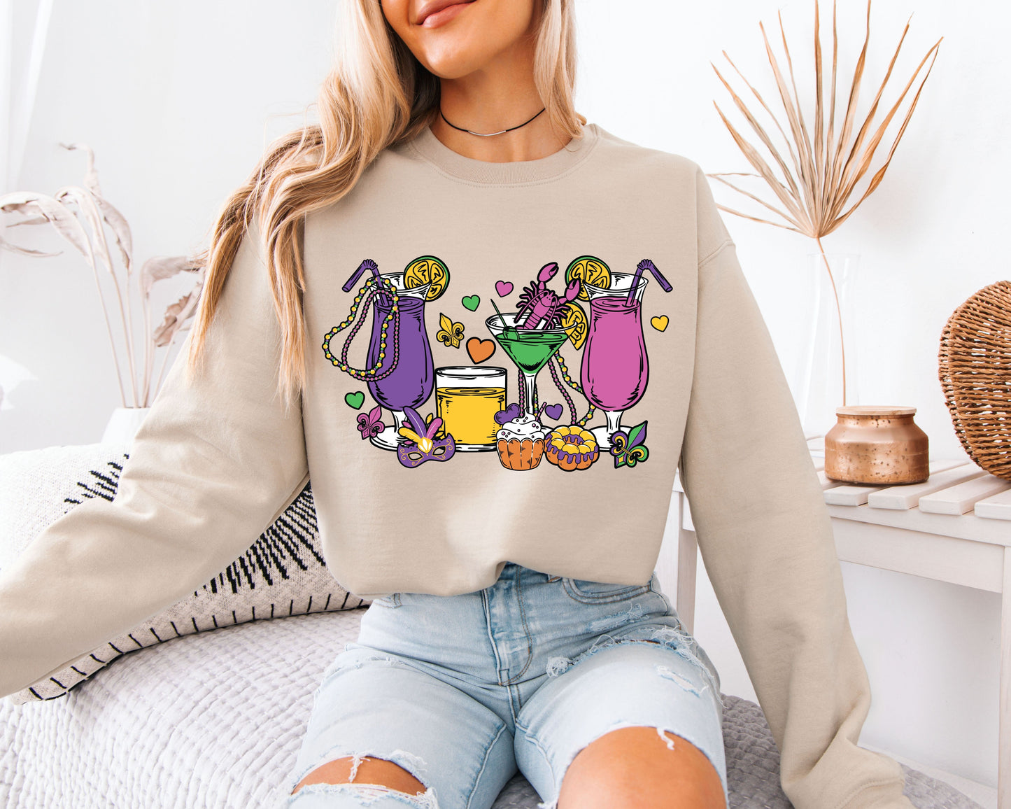 Mardi Gras Celebration Street Style Crewneck