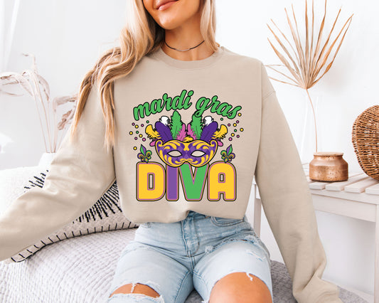 Cozy Carnival Days Mardi Gras Sweatshirt