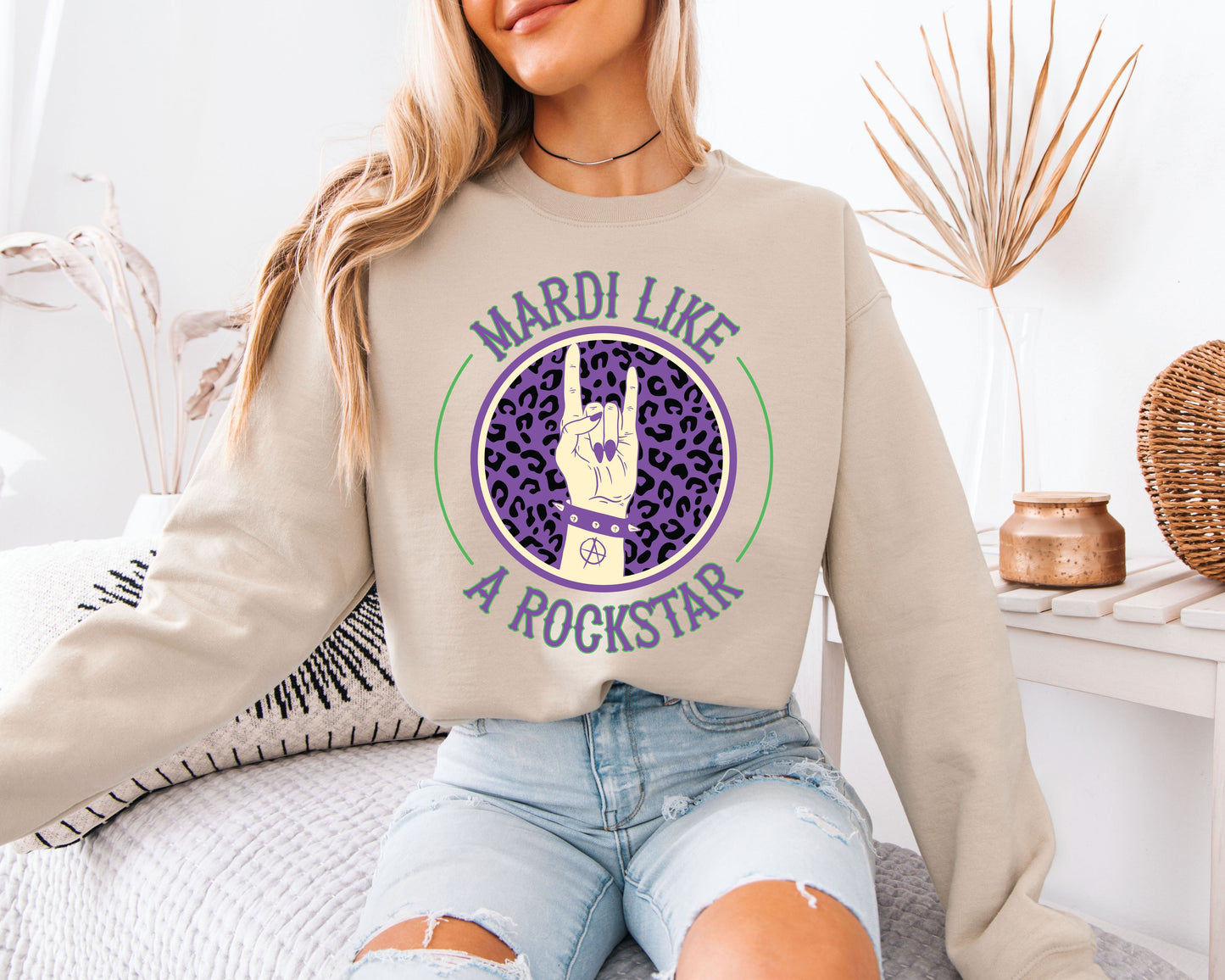 New Orleans Carnival Mardi Gras Crewneck