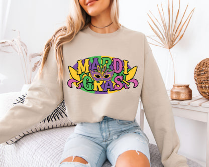 Bold Carnival Colors Mardi Gras Sweatshirt