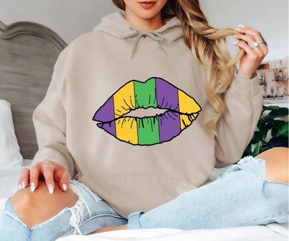Funny Mardi Gras Hoodie – Beads Booze & Good Times