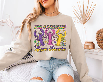 Mardi Gras Mood Activated Crewneck