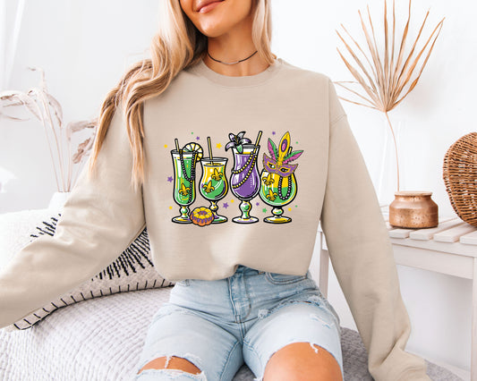 Mardi Gras Vibes Crewneck for Festival Days