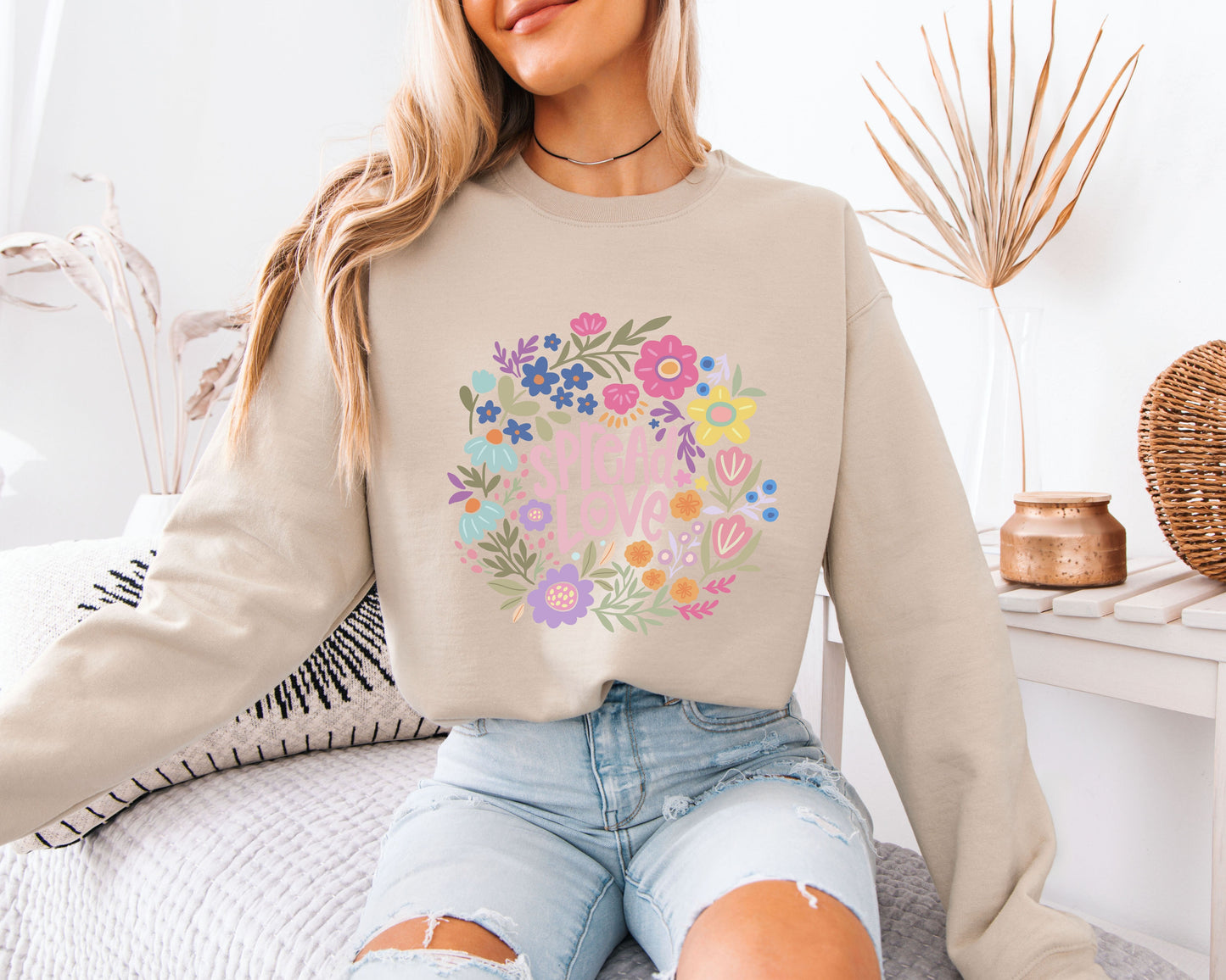 Colorful Petal Collage Tee – Retro Flower Art T-Shirt, Bright Botanical Print Top, Everyday Casual Spring Shirt
