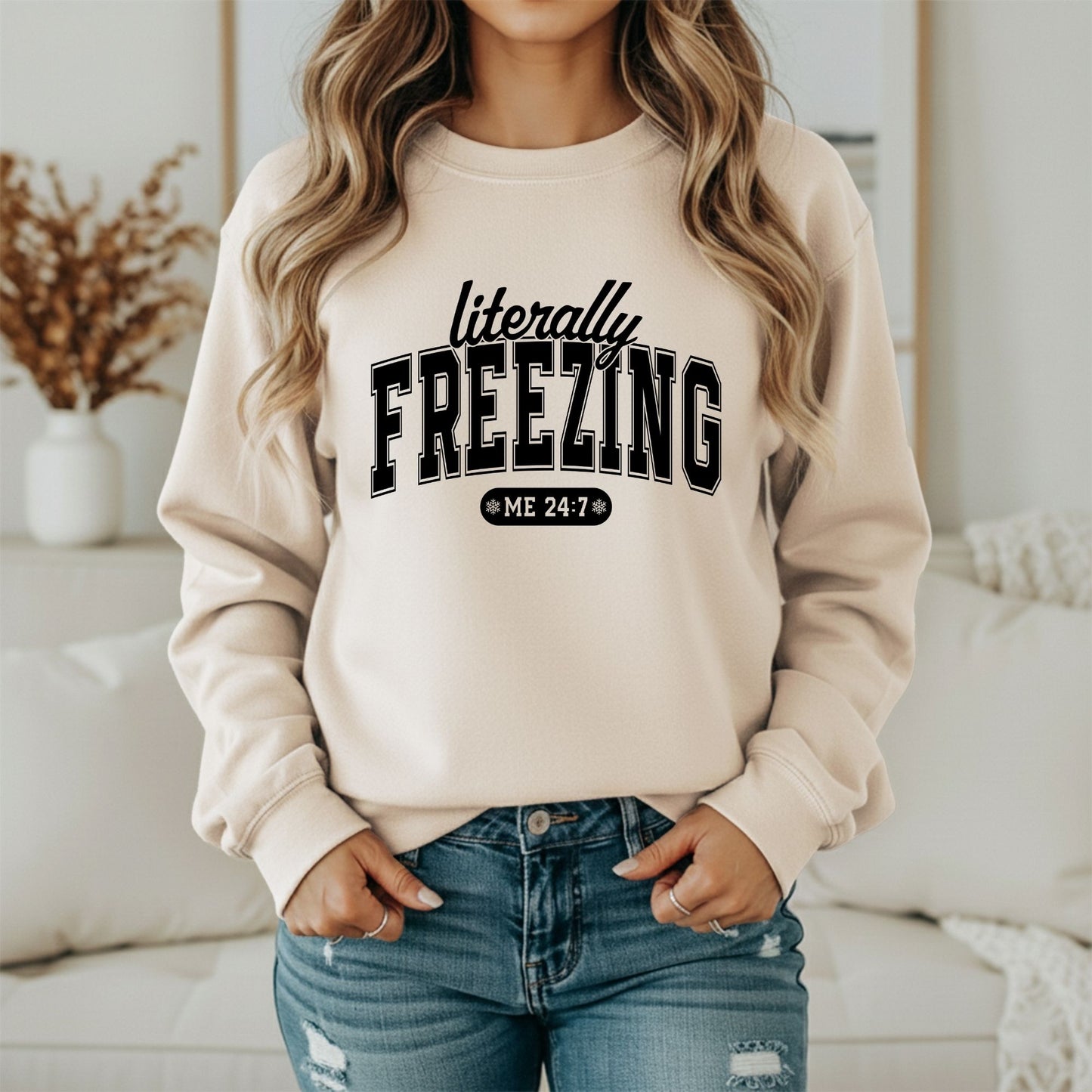 Winter Snow Vibes Sweatshirt – Cold Season Graphic