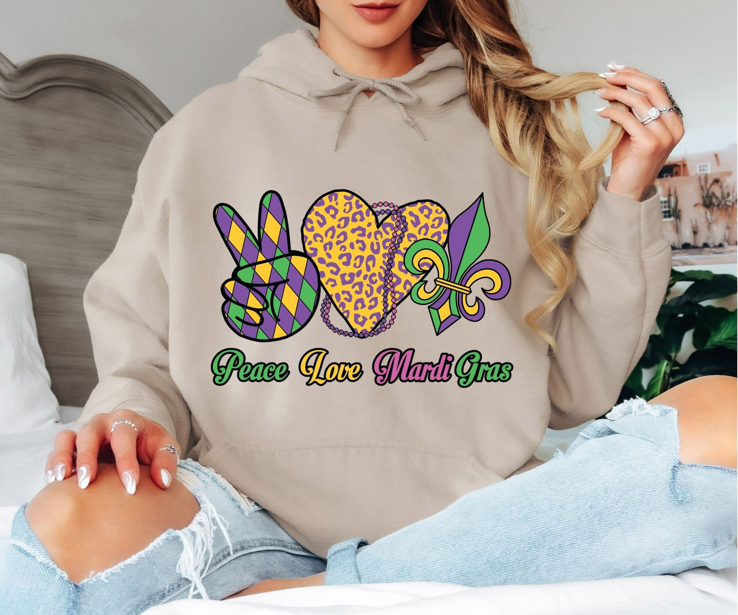 Mardi Gras Hoodie – New Orleans Carnival Energy