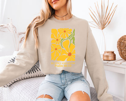 Christian Floral Sweatshirt, Faith-Based Religious Crewneck, Bible Verse Inspirational Apparel