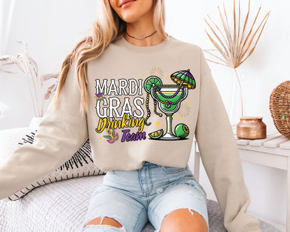 Festive Mardi Gras Crewneck Pullover