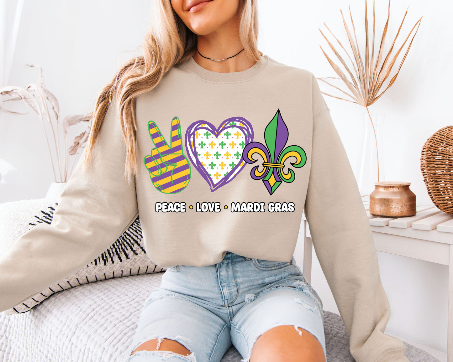 Mardi Gras Party Outfit Crewneck