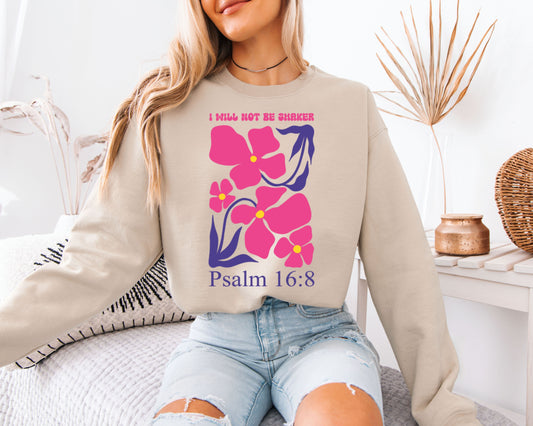 Retro Christian Sweatshirt, Scripture Nature Graphic Crewneck, Casual Faith Pullover