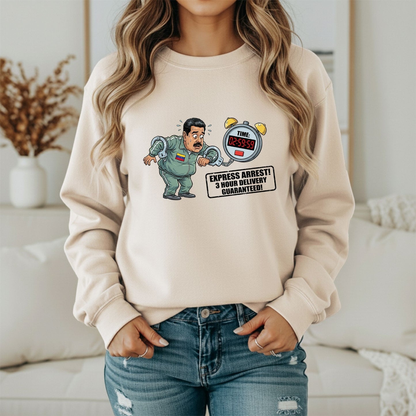 Justice for Venezuela Sweatshirt – Maduro Arrest Statement Apparel
