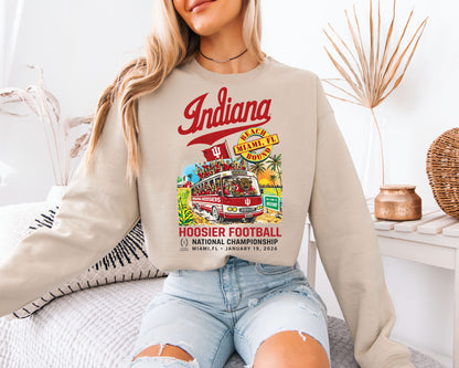 Indiana Hoosiers Football Graphic Sweatshirt – Retro College Game Day Unisex Pullover, Vintage Sports Aesthetic