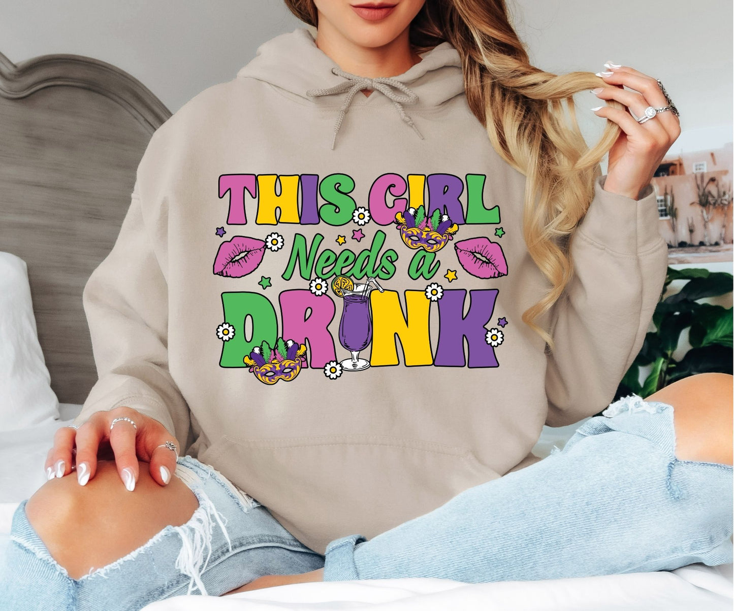 Mardi Gras Hoodie – Carnival Queen Style