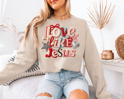 LOVED John 3:16 Sweatshirt | Distressed Varsity Christian Crewneck | Bible Verse Valentine Gift (Copy)