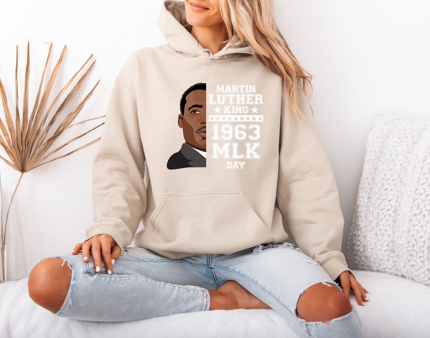 MLK Peace and Justice Hoodie – Timeless Equality Graphic