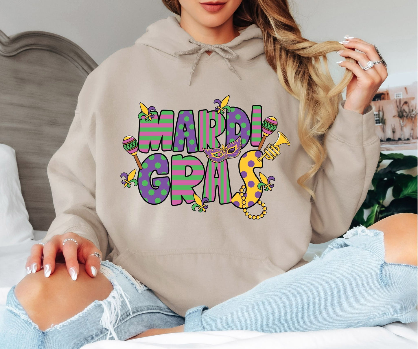 Mardi Gras Hoodie – New Orleans Festival Vibes