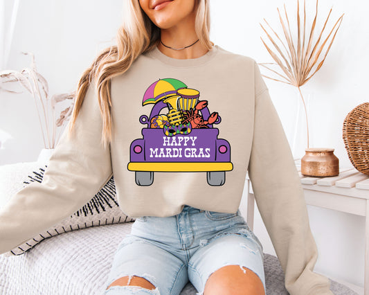 Festival Style Mardi Gras Crewneck