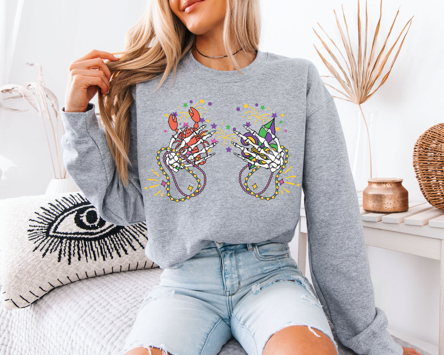 Carnival Ready Mardi Gras Crewneck
