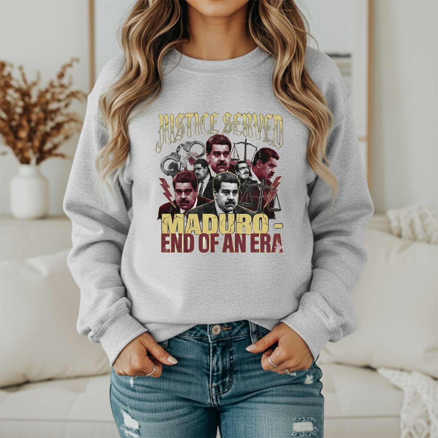 Arrest Maduro Sweatshirt – Freedom for Venezuela Political Graphic