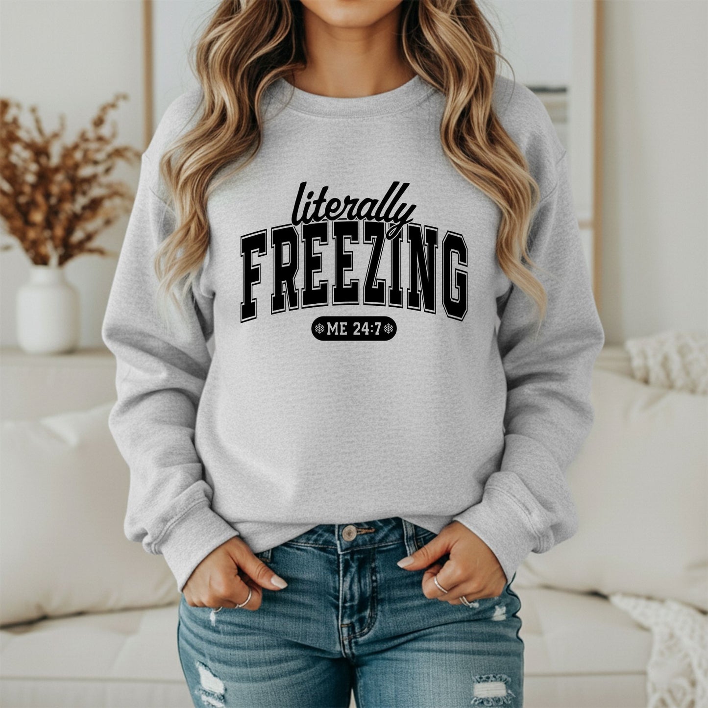 Winter Snow Vibes Sweatshirt – Cold Season Graphic