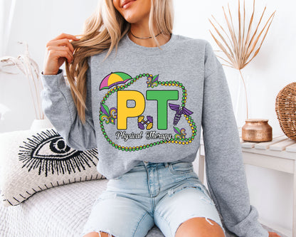 Mardi Gras All Night Cozy Crewneck