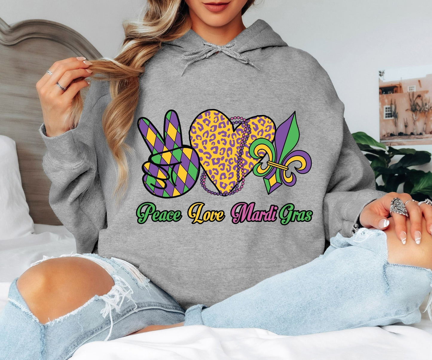 Mardi Gras Hoodie – New Orleans Carnival Energy
