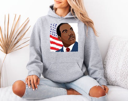 Martin Luther King Jr. Graphic Hoodie – Equality Matters Design