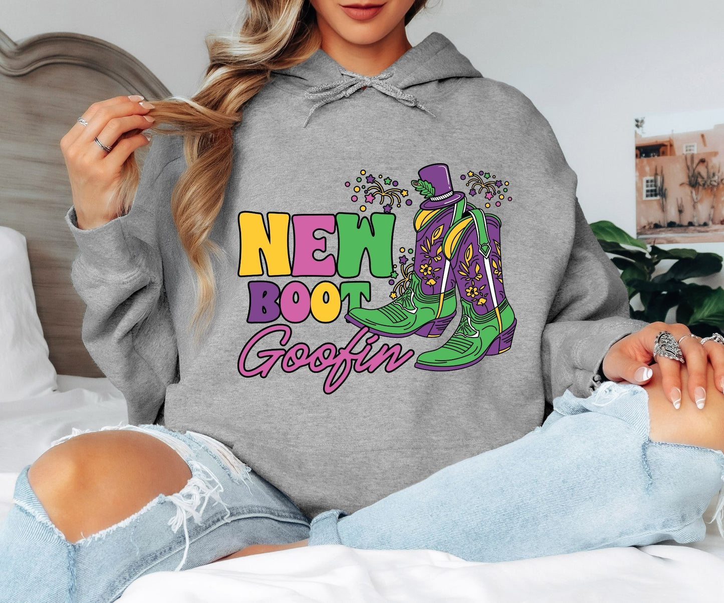Mardi Gras Hoodie – Fun Party Graphic Pullover