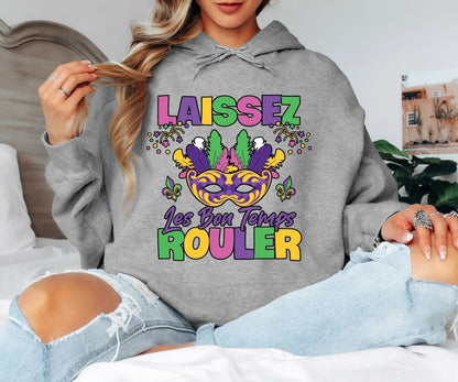 Mardi Gras Hoodie – Party All Night Carnival Style