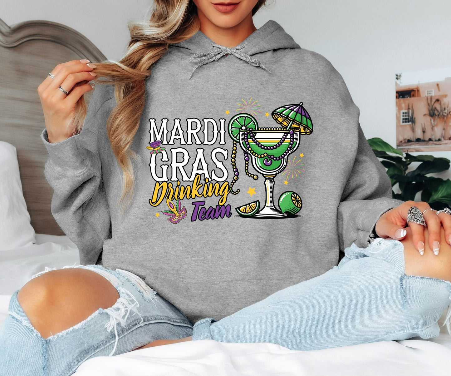 Retro Mardi Gras Hoodie – Vintage Carnival Design
