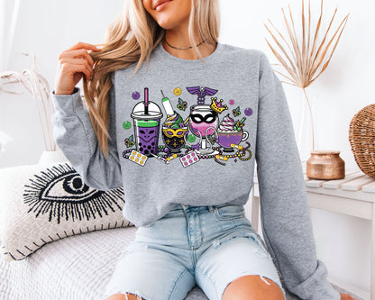 Festive Parade Look Mardi Gras Sweatshirt