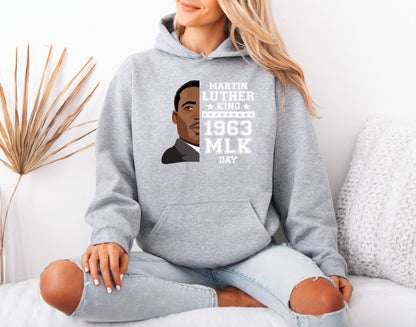 MLK Peace and Justice Hoodie – Timeless Equality Graphic