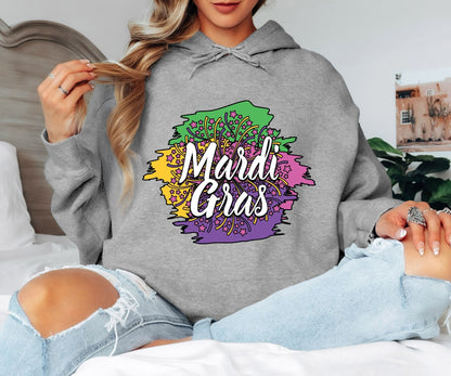 Mardi Gras Hoodie – Purple Green Gold Carnival Look