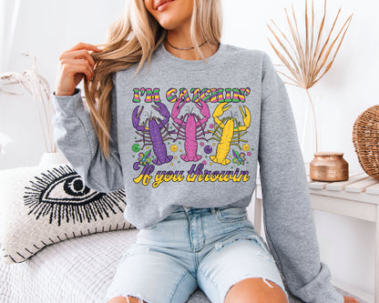 Mardi Gras Mood Activated Crewneck