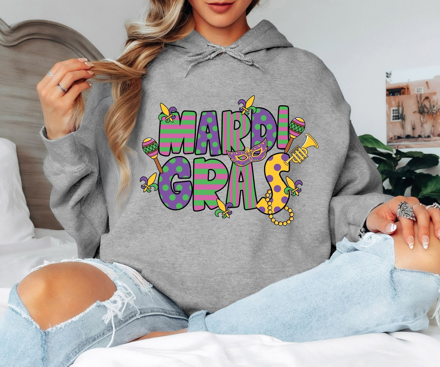 Mardi Gras Hoodie – New Orleans Festival Vibes
