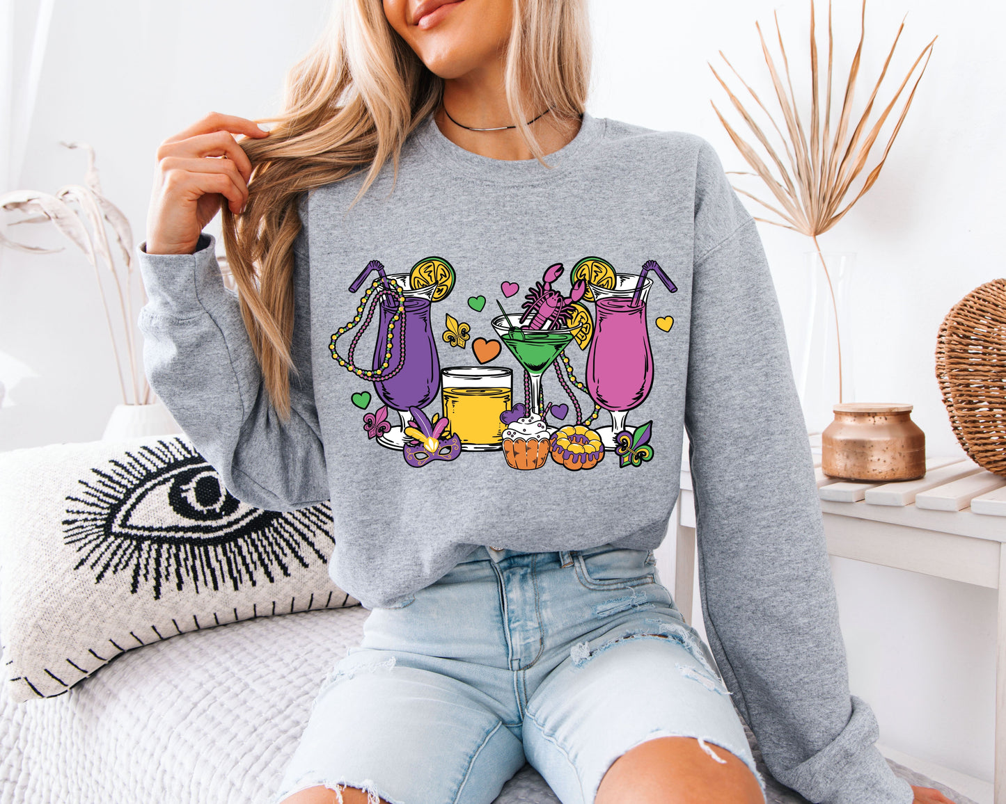 Mardi Gras Celebration Street Style Crewneck