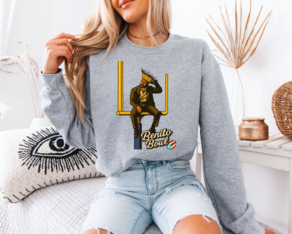Benito Bowl Football Sweatshirt, Cozy Game Day Crewneck, Retro Sports Graphic Pullover