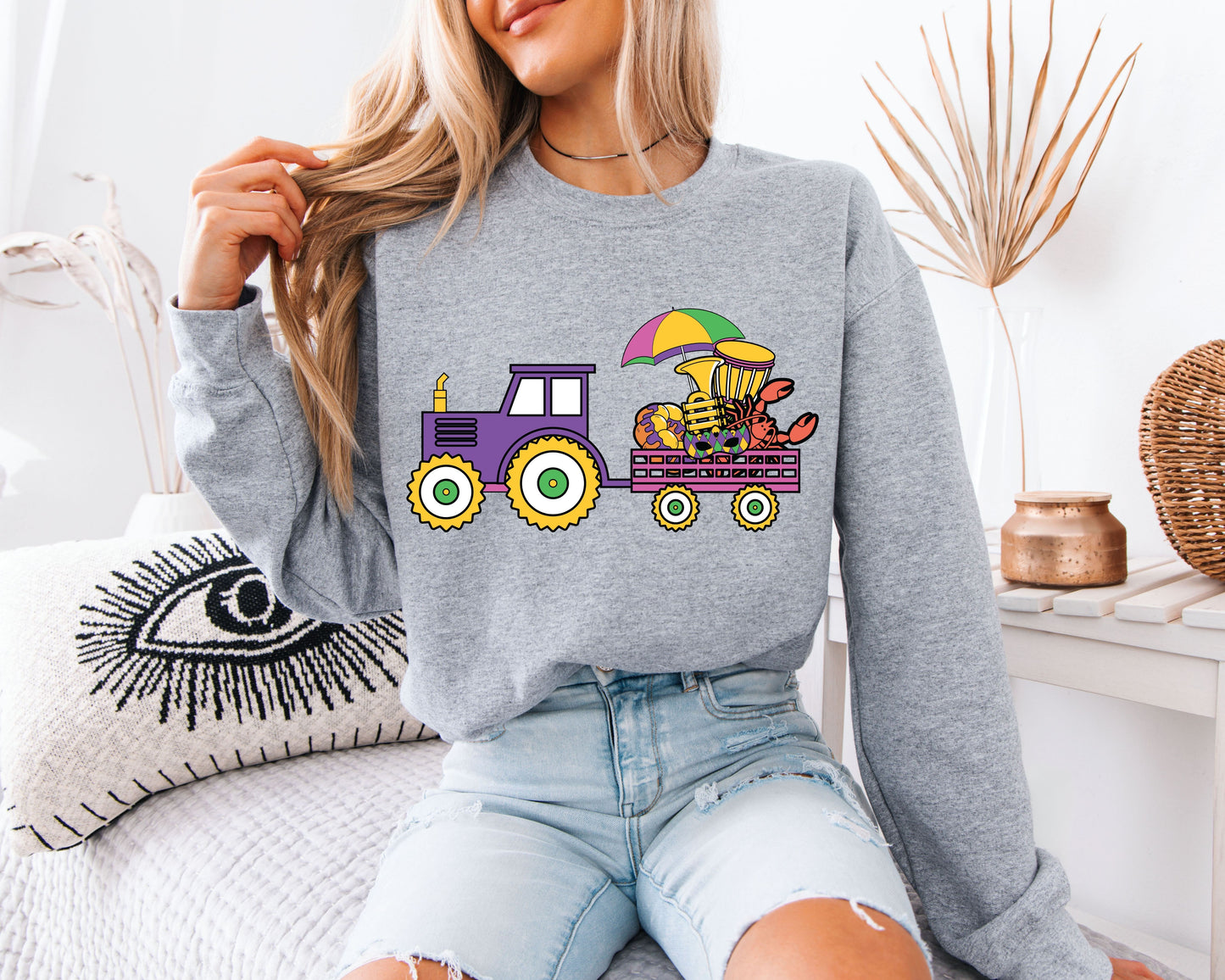 Mardi Gras Inspired Casual Sweatshirt