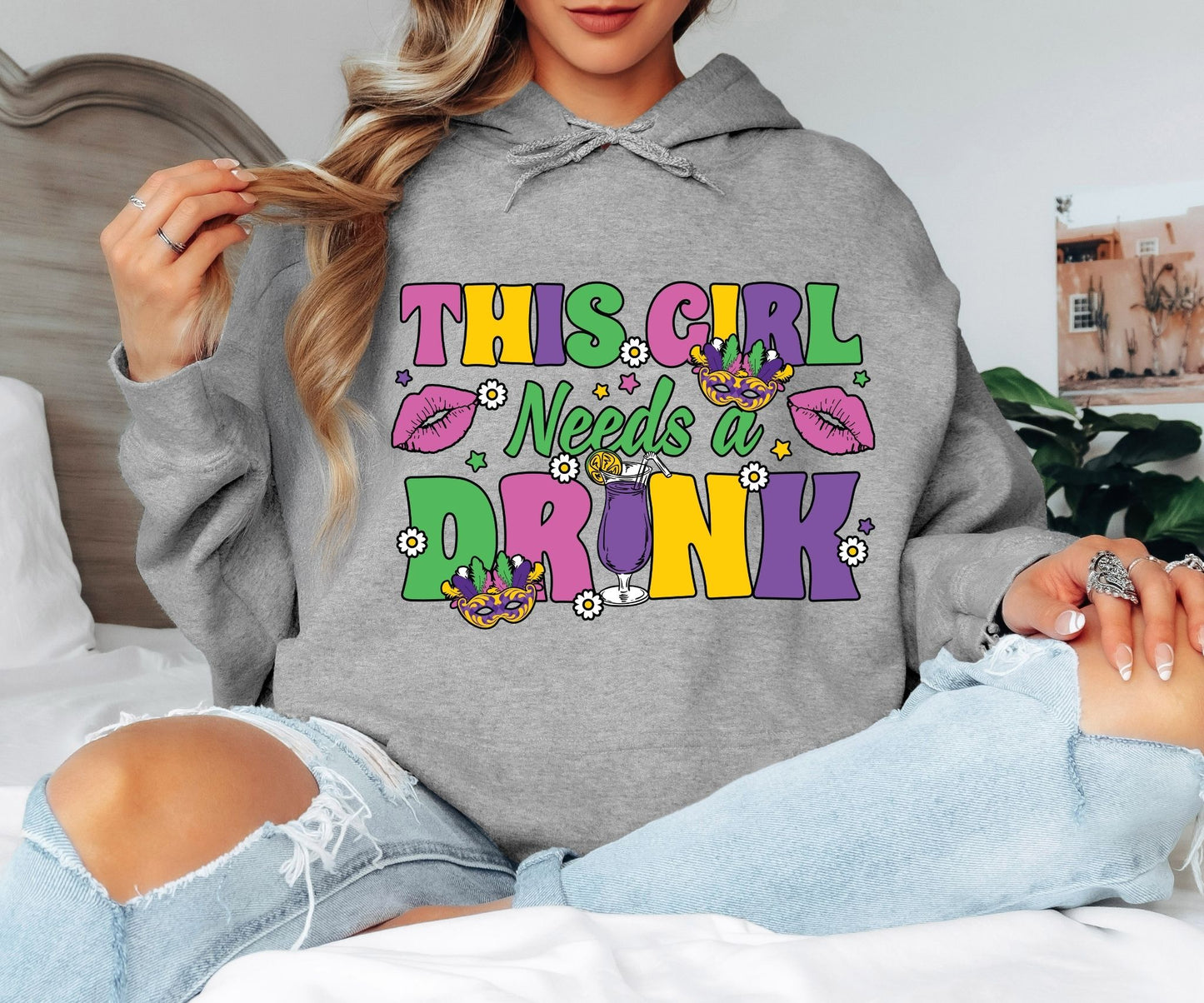 Mardi Gras Hoodie – Carnival Queen Style