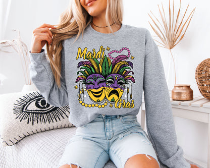 Mardi Gras Sweatshirt Inspired by New Orleans