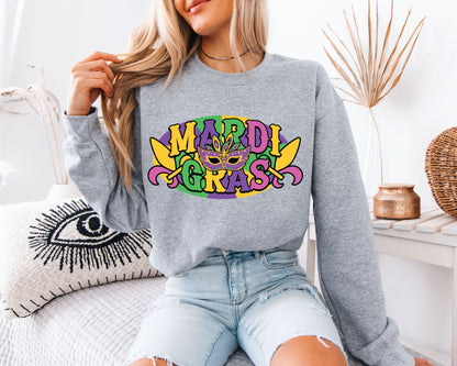 Bold Carnival Colors Mardi Gras Sweatshirt