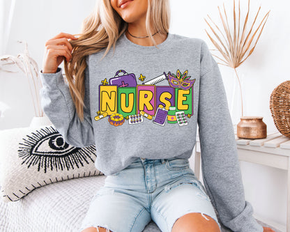 Mardi Gras Celebration Crewneck Style