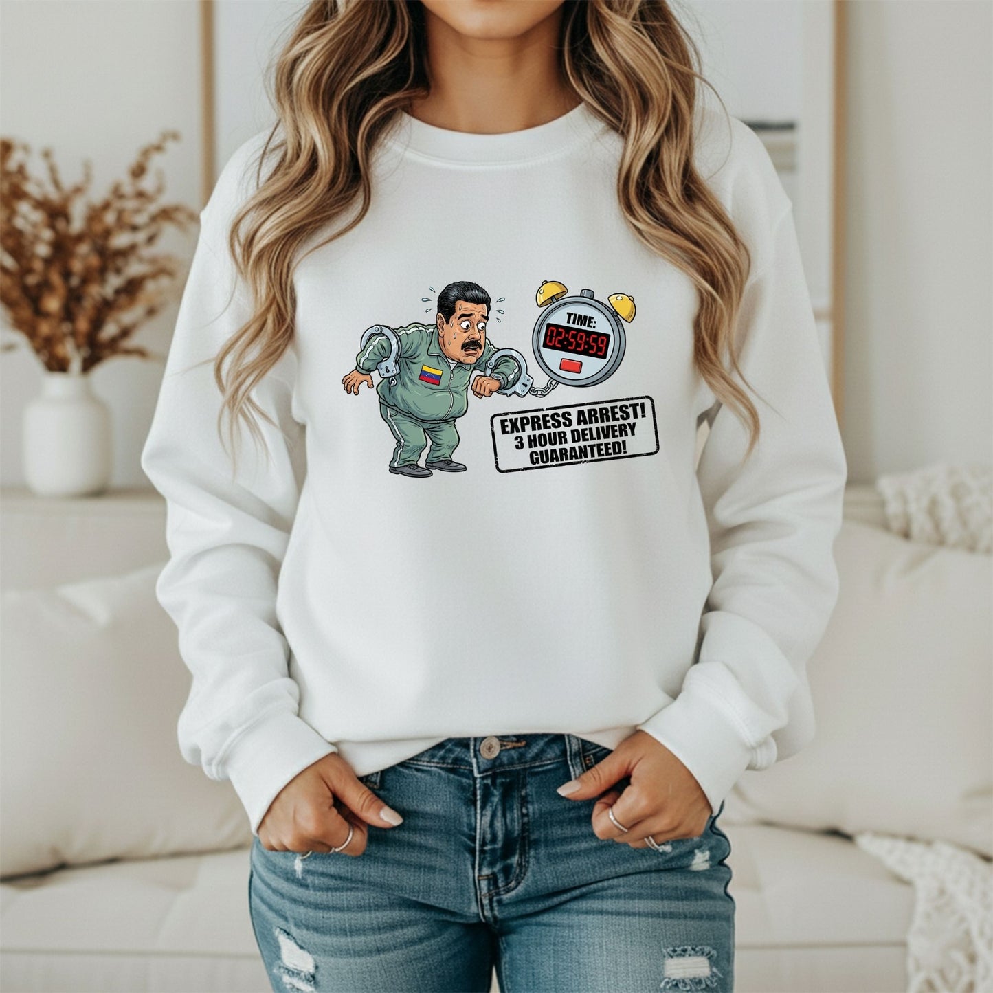 Justice for Venezuela Sweatshirt – Maduro Arrest Statement Apparel