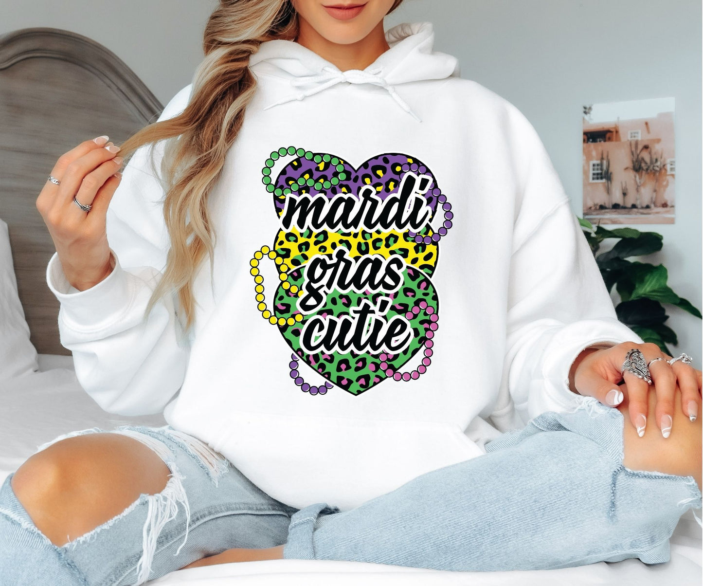 Mardi Gras Hoodie – Classic Carnival Colors Design