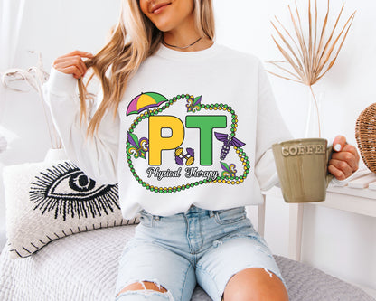 Mardi Gras All Night Cozy Crewneck