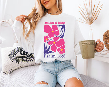 Retro Christian Sweatshirt, Scripture Nature Graphic Crewneck, Casual Faith Pullover