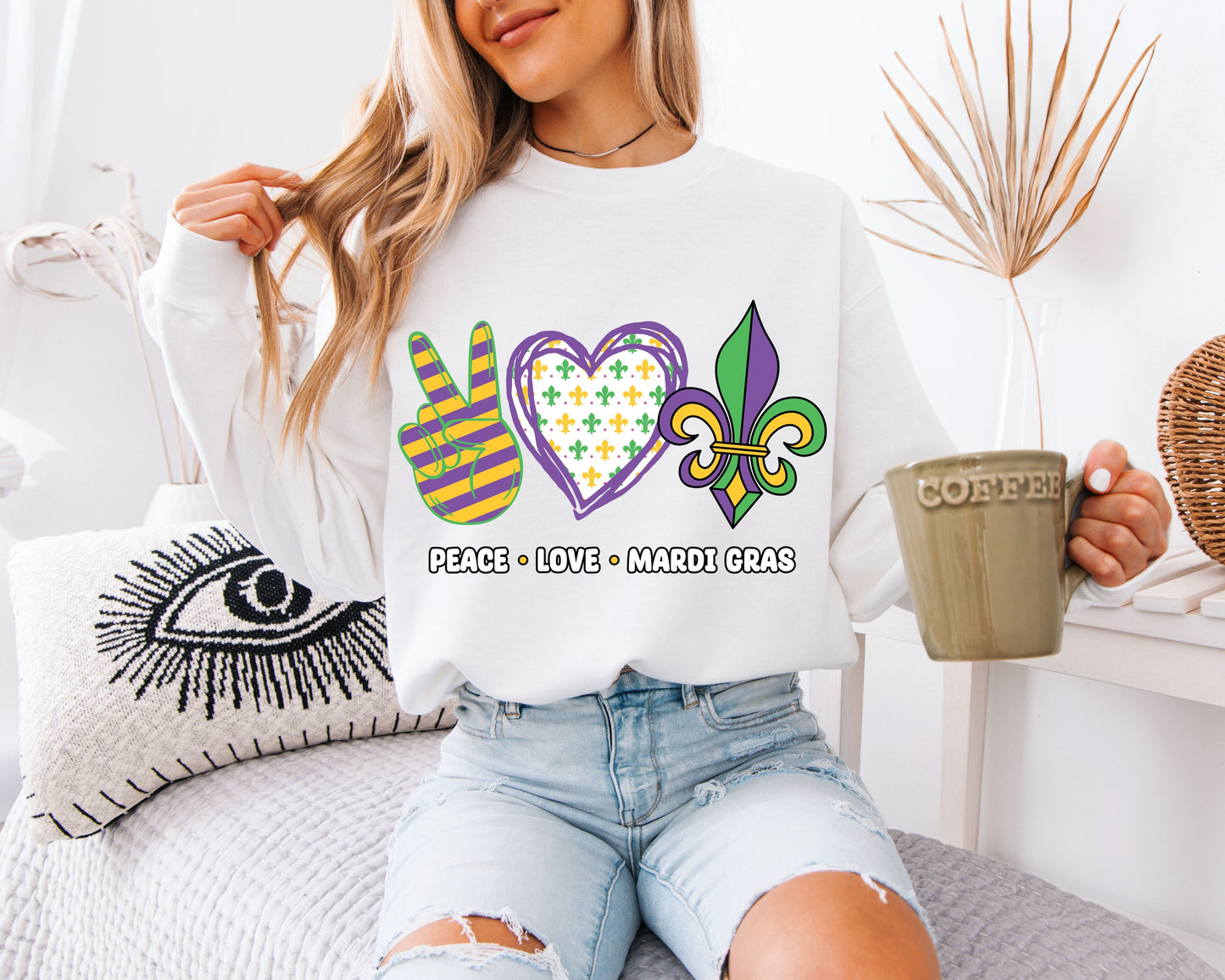 Mardi Gras Party Outfit Crewneck