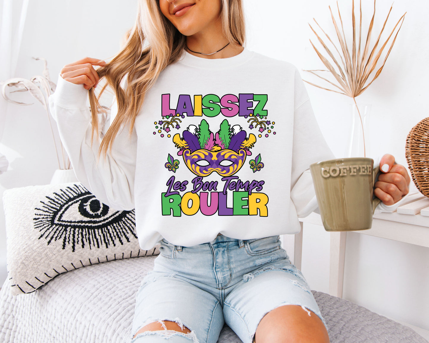 Mardi Gras Fun All Day Sweatshirt