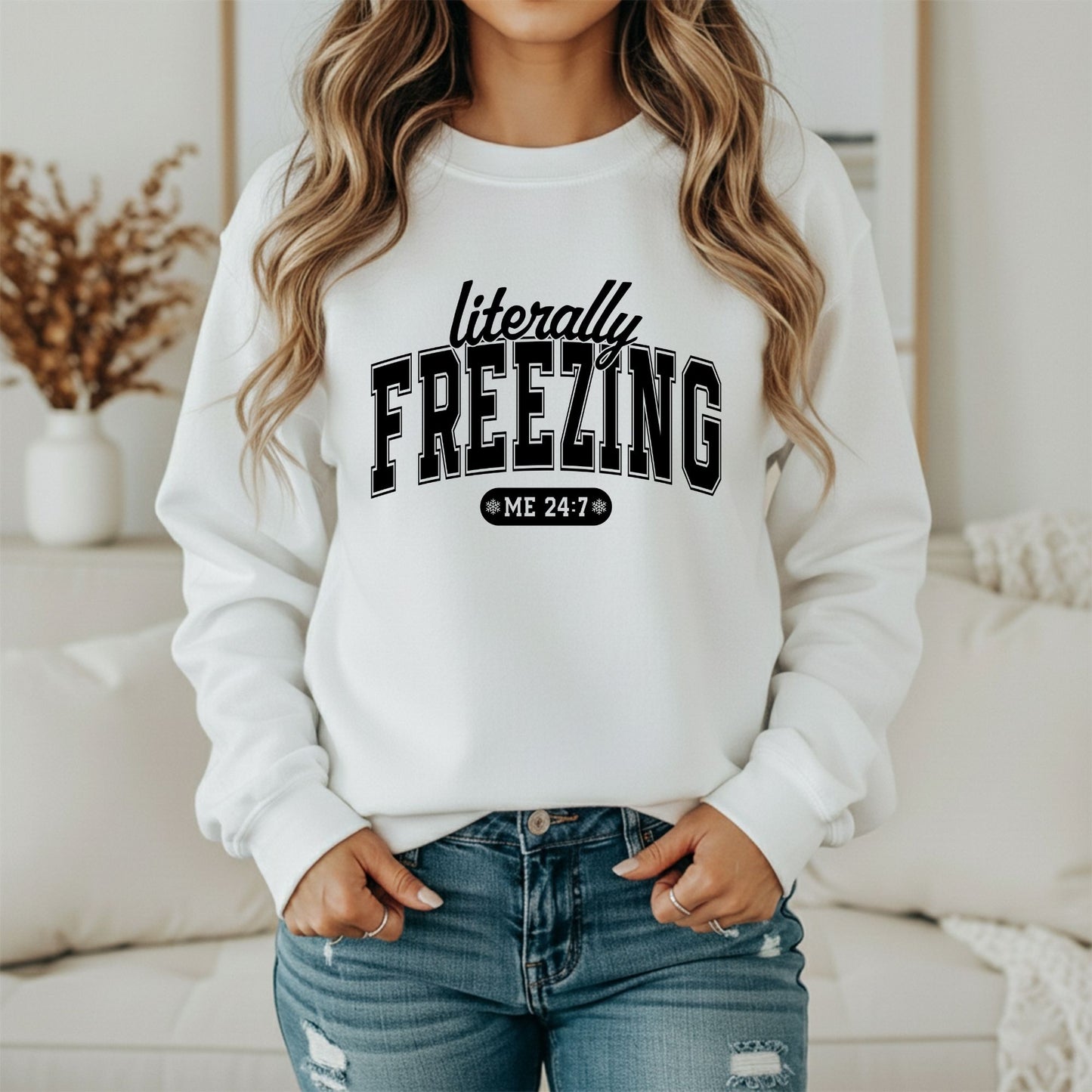 Winter Snow Vibes Sweatshirt – Cold Season Graphic